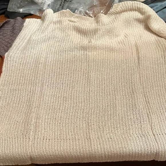 E&M Colorblock Knit Sweater - Cream, Gray & Rust - Picture 6 of 8